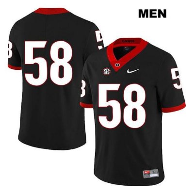 Men's Georgia Bulldogs NCAA #58 Hayden Rubin Nike Stitched Black Legend Authentic No Name College Football Jersey VPI6154FI